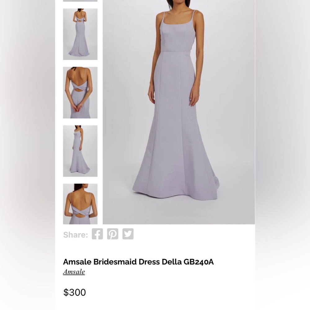 Amsale Light Blue Gown